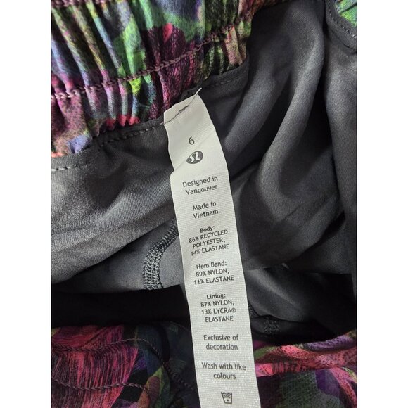 Lululemon Hotty Hot High-Rise Skirt *Long Vivid Floral Tone Multi Size 6 - Picture 8 of 13
